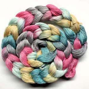 Madrepérola - Tencel 5/2, urdume pré-enrolado, tingido à mão, urdume de tecelagem