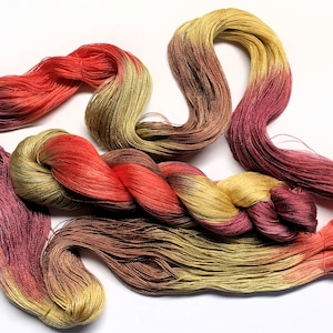 Autumn Journey - Novelo Tencel 8/2, Fio Pintado à Mão, Peso de Renda Fina, Novelo, 1000 jardas