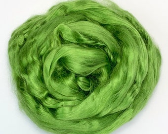 Apple - Dyed Mulberry Silk, Bombyx Silk, Top, Roving, AAA+, Spinning, Felting, 1 oz