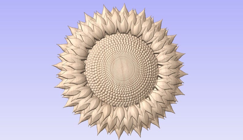 Sunflower STL Model File image 1