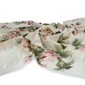 Chiffon tessuto stampato (Design No. 7) 50 x 150 cm