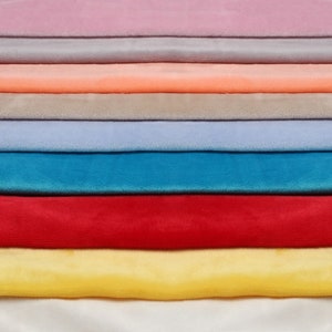 Soft Plush Winky Solid Plain Fabric Dyed  50 x 160 cm