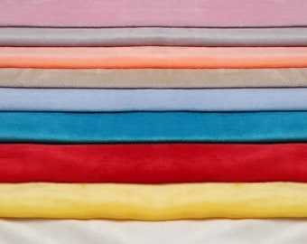 Soft Plush Winky Solid Plain Fabric Dyed  50 x 160 cm