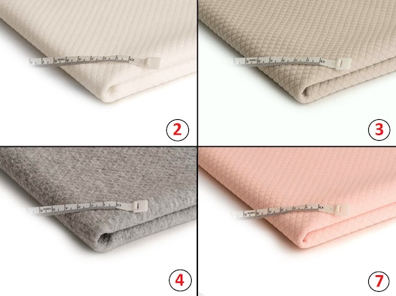 Quilted Jersey Knitted Fabric Small Checks 50 X 150 Cm Etsy