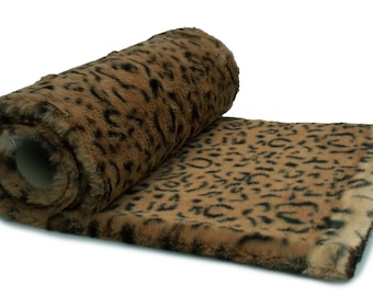 Soft Plush Hair 10 mm leopard print 50 x 160 cm