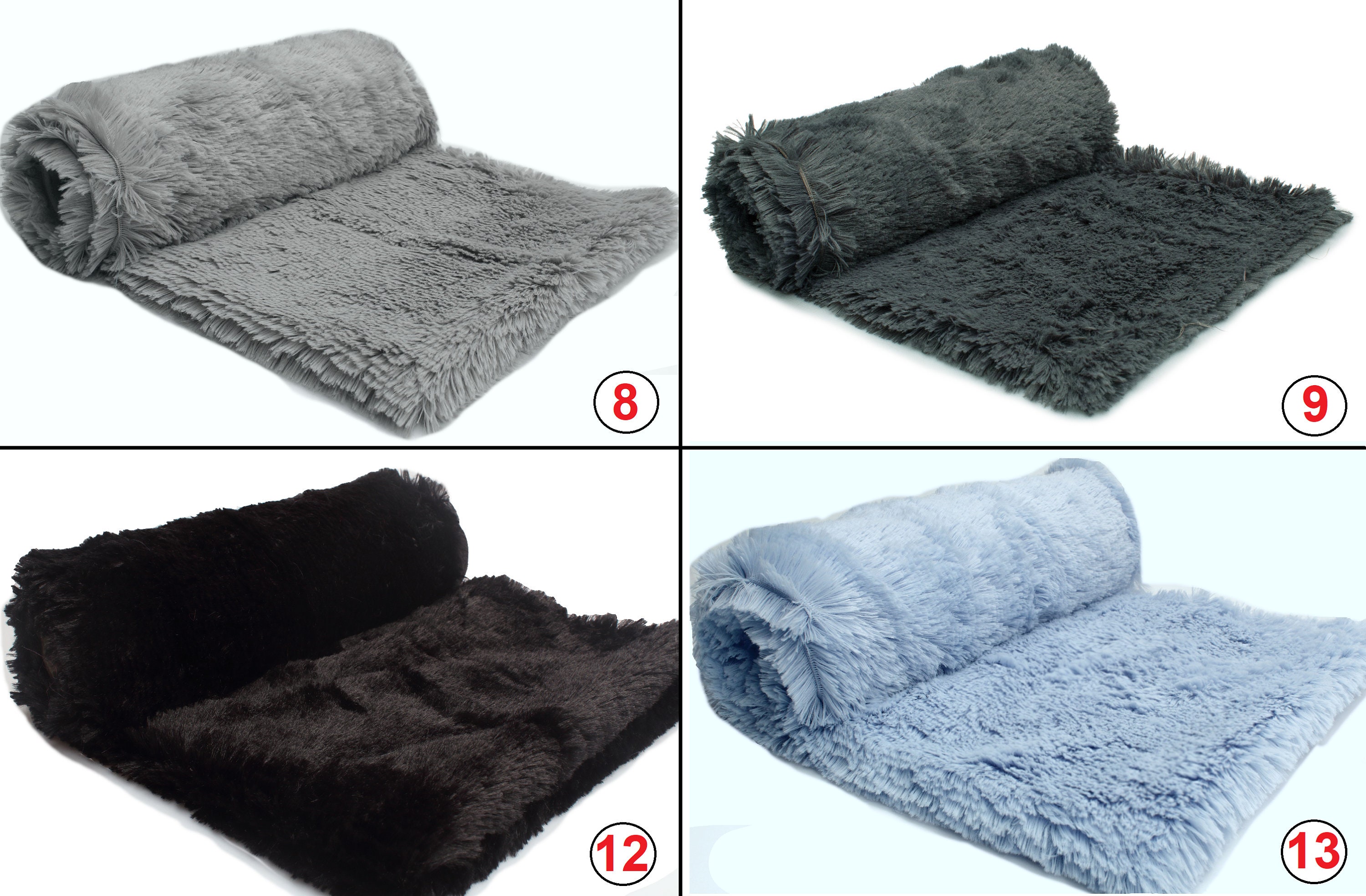 Tissu Minkee Shaggy Fourrure Artificielle - 45 Mm Poil - 50 X 160 Cm - Neuf