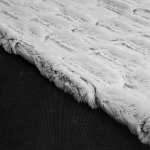 Artificial fur Caraculas, Black and white 50 x 160 cm image 2