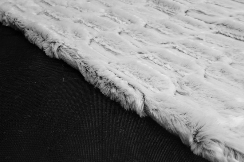 Artificial fur Caraculas, Black and white 50 x 160 cm image 2