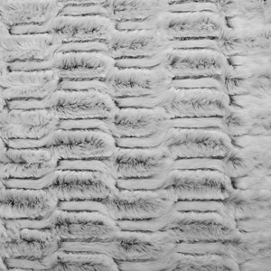 Artificial fur Caraculas, Black and white 50 x 160 cm image 4