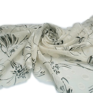 Chiffon tessuto stampato (Design No. 11) 50 x 150 cm
