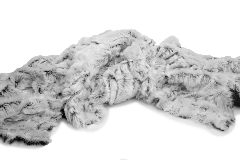 Artificial fur Caraculas, Black and white 50 x 160 cm image 3