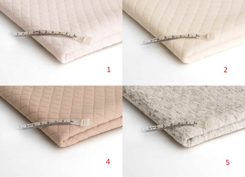 Quilted Jersey Knitted Fabric Big Checks 50 x 150 cm