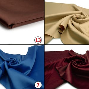 Tissu Satin épais Extensible - 50 Cm X 150 Cm - Polyester - Pour Couture Et Loisirs Créatifs