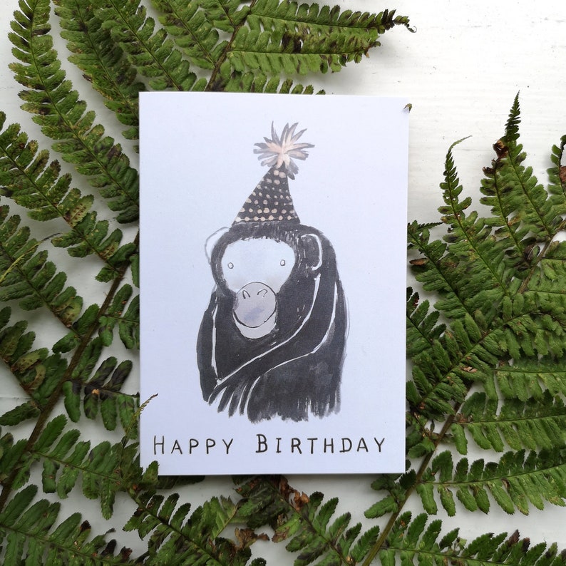 Details about / Pop Up Card Monkey Happy Birthday Kids SEALED NIP