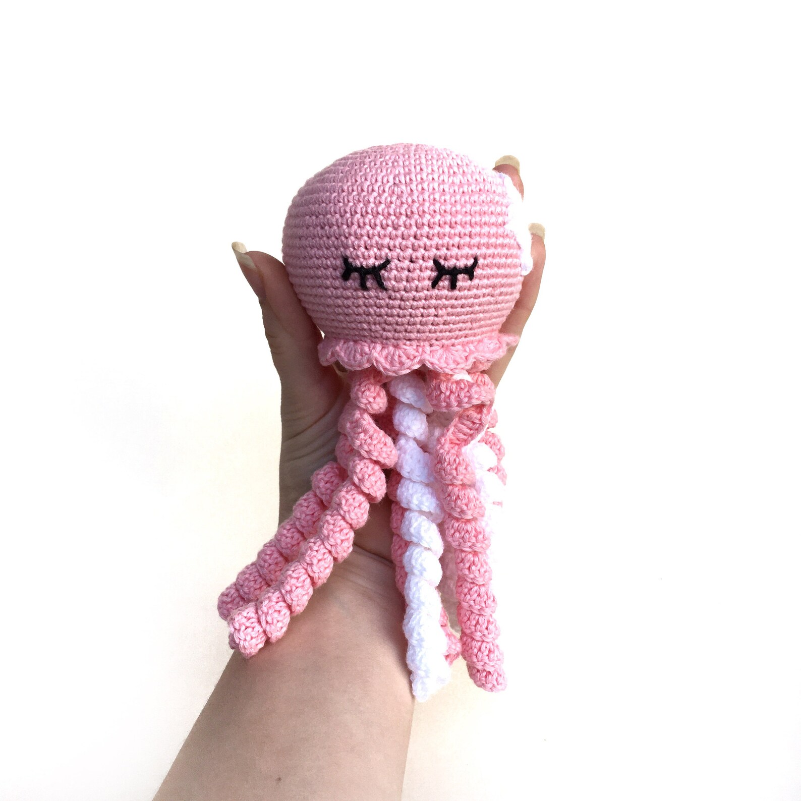 Crochet Plush Jellyfish Toy for Preemie Birthday Gift Soft Toy | Etsy