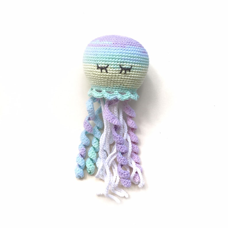 Crochet Plush Jellyfish Toy. Preemie Birthday Gift. Soft Etsy