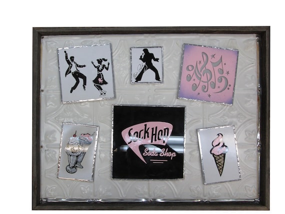 PB119  soda shop designs on old ceiling tin