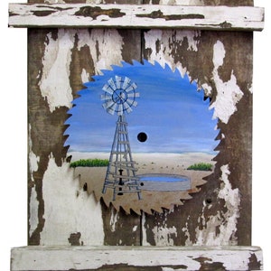 PB88  Hand Painted Saw Blade