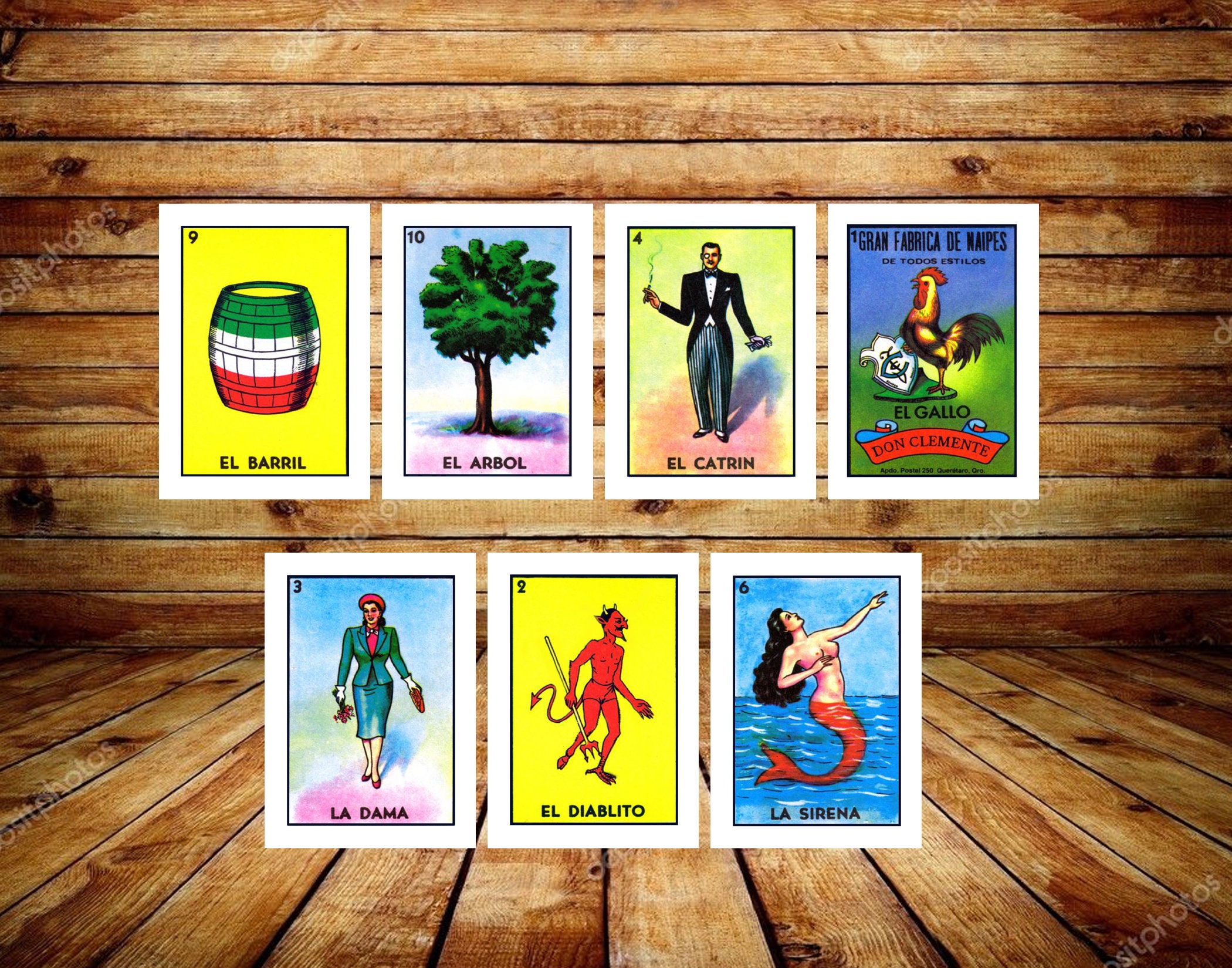 Loteria Mexicana El Nopal Holographic Sticker Decal 3.5 x 2.5 in.