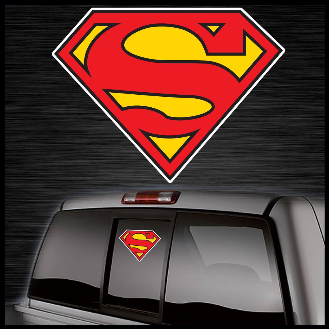 7 Superman Logo Decal Sticker Digitally Printed Die Cut Etsy