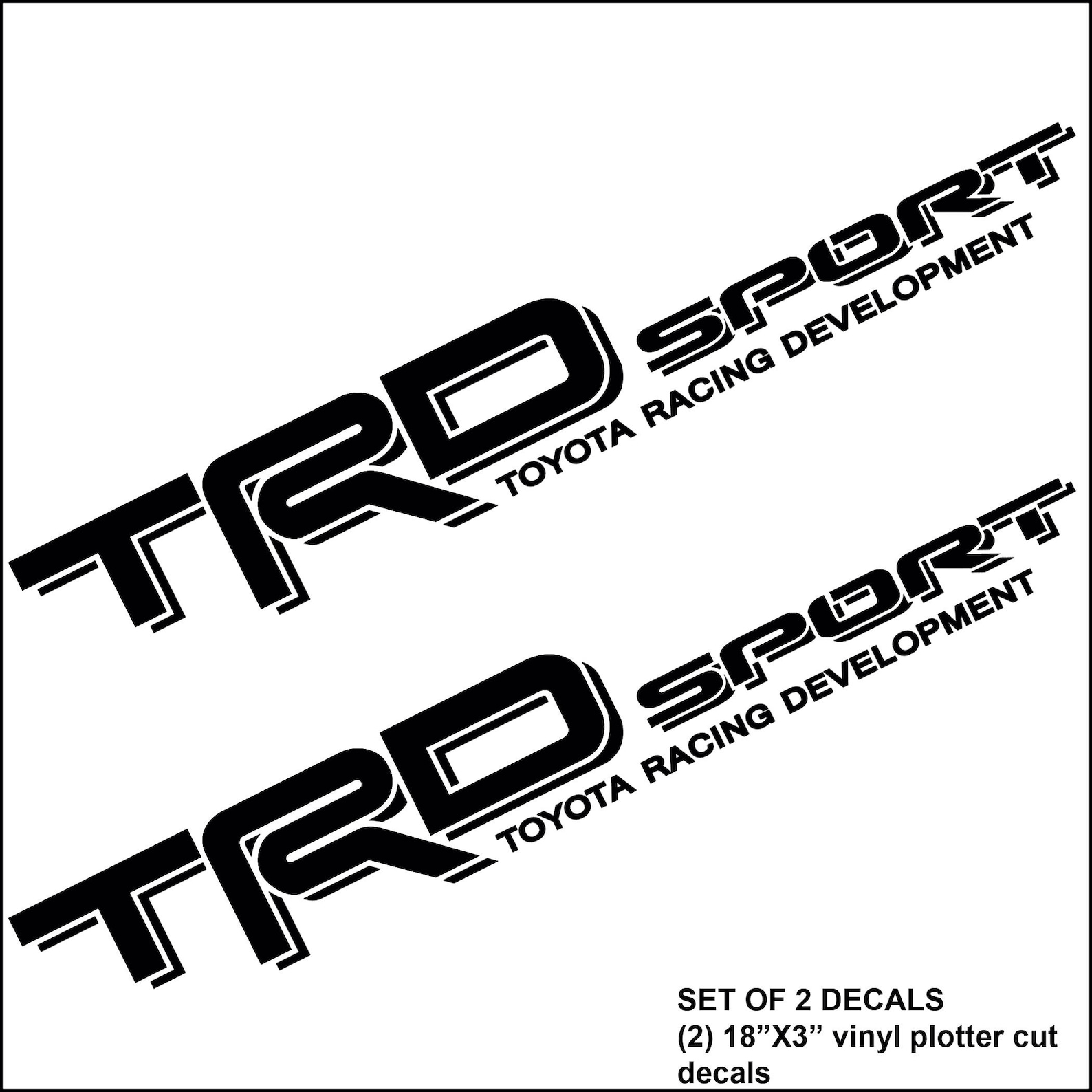 Toyota Trd Sport Decals Stickers 2 18x3 Black Etsy
