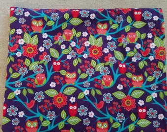 Bright and Bold Owl Baby Blanket