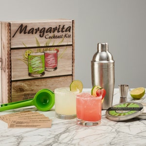 Cocktail Kit Margarita Gift Set Barware Set, Recipes and Rimming Salt to Craft Perfect Margaritas at Home image 1