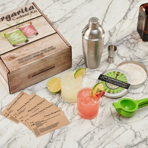 Cocktail Kit Margarita Gift Set Barware Set, Recipes and Rimming Salt to Craft Perfect Margaritas at Home image 2