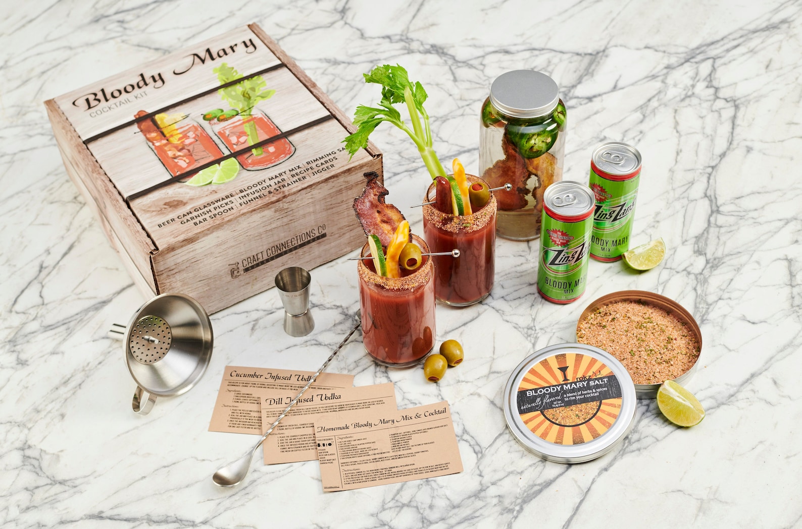 Bloody Mary Cocktail Kit Barware Set With Recipes for Tasty Etsy