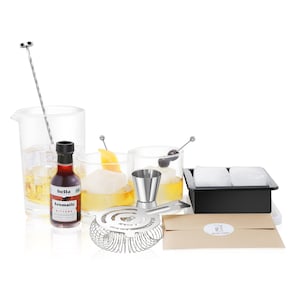 Cocktail Kit Whiskey Gift Set Barware Set, Recipes and Aromatics Bitters to Mix a Classic Old Fashioned & More at Home image 7