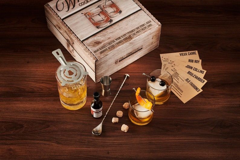 Cocktail Kit Whiskey Gift Set Barware Set, Recipes and Aromatics Bitters to Mix a Classic Old Fashioned & More at Home image 3