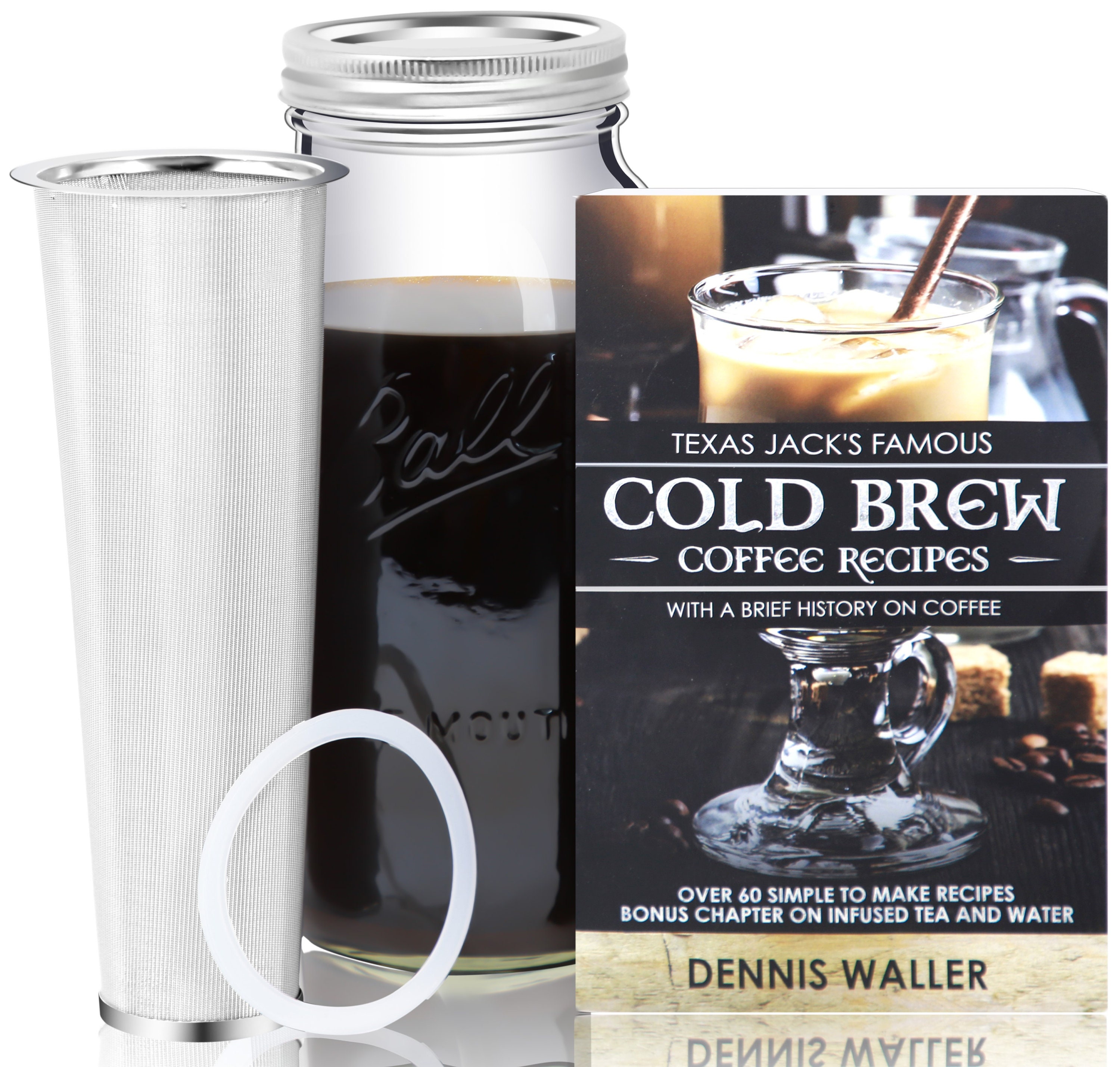 The COLD BREW INFUSER 2 Quart Cold Brew Ball Mason Jar Etsy