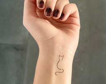 Cat Simple (set of 2) - Temporary Tattoo