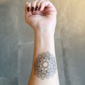 Mandala Lined (set of 2) - Temporary Tattoo