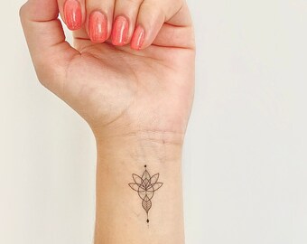 Fancy Lotus set of 2 Temporary Tattoo - Etsy Norway Fancy Lotus set of 2 Temporary Tattoo - Etsy Norway