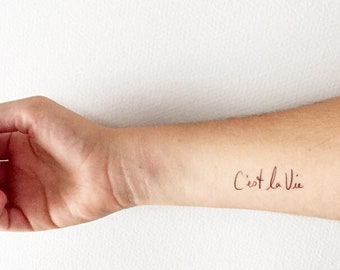 C'est La Vie (set of 2) - Temporary Tattoo