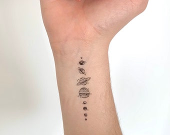Planets Tattoo Etsy Planets Tattoo Etsy