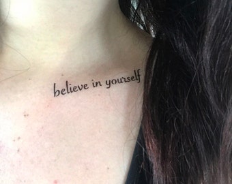 Everything Happens For A Reason Temporary Tattoo Set Of 2 Etsy