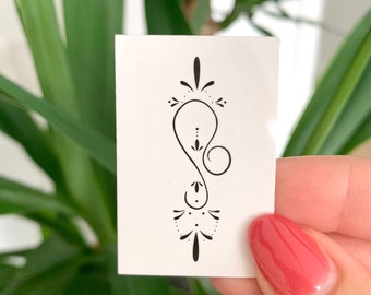 Leo Zodiac Sign (set of 2) - Temporary Tattoo