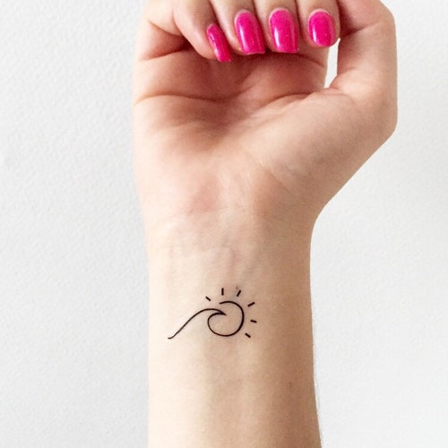 Sun Temporary Tattoo set of 2 / Sun Temp Tattoo - Etsy