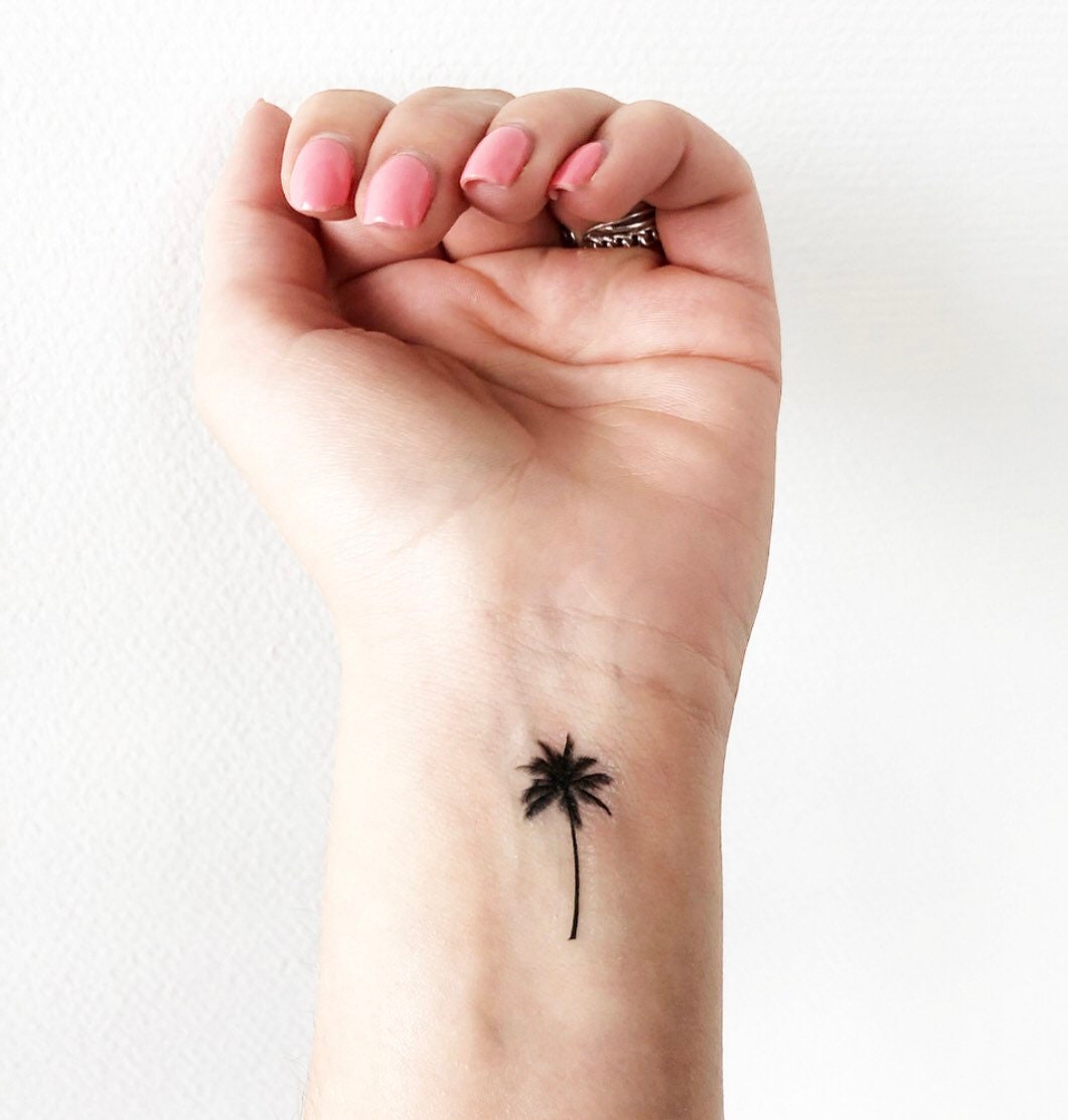 Palm Tree Small set of 2 Temporary Tattoo - Etsy