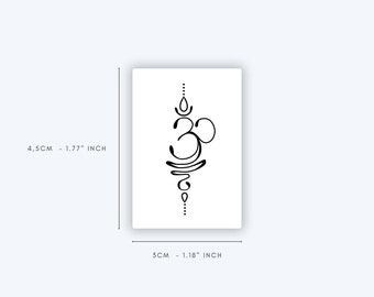 Breathe Sanskrit Symbol (2er-Set) - Temporäres Tattoo
