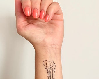 Elephant Tattoo Etsy