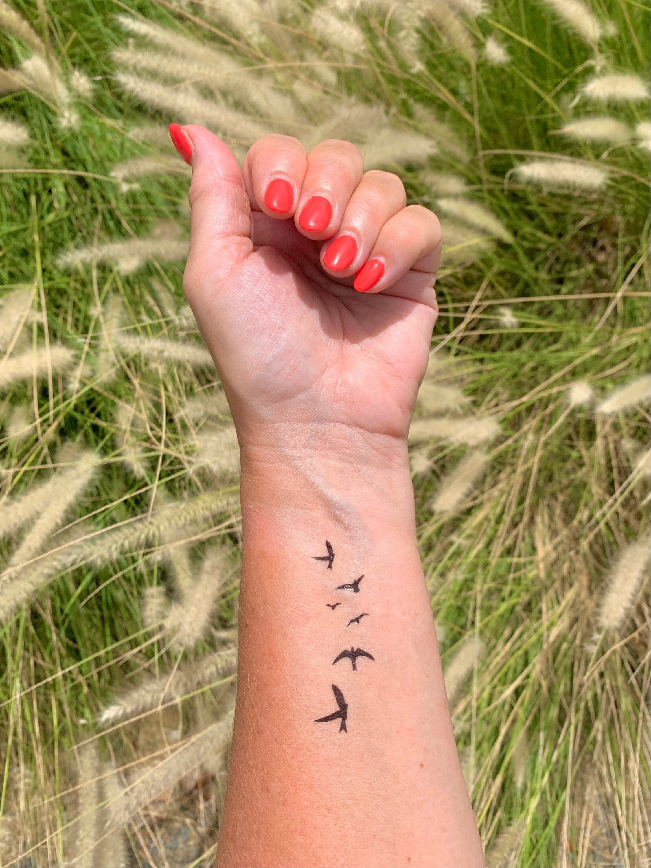 Flying Birds set of 2 Temporary Tattoo - Etsy