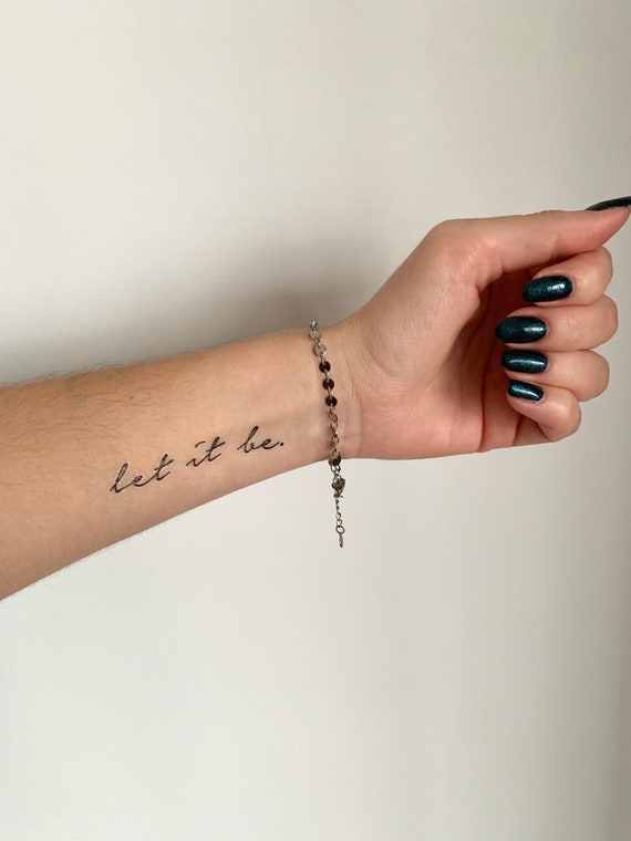 Let It Be Temporary Tattoo Per 1 Or Set Of 3 Etsy