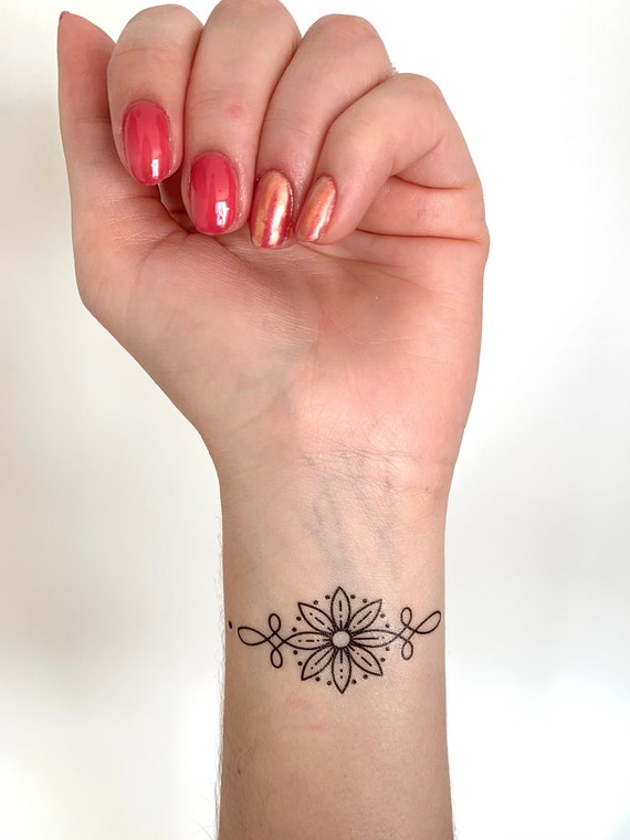 Flower Swirl set of 2 Temporary Tattoo - Etsy New Zealand Flower Swirl set of 2 Temporary Tattoo - Etsy New Zealand