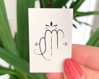 Virgo Zodiac Sign (set of 2) - Temporary Tattoo