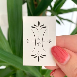 Znak zodiaku Ryby (zestaw 2)-tymczasowy tatuaż
