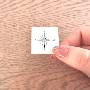 Small Compass (set of 2) - Temporary Tattoo