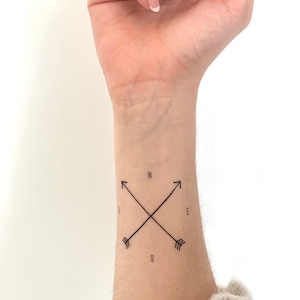 Compass Simple (set of 2) - Temporary Tattoo